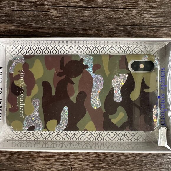Simply Southern Glitter Camouflage iPhone Case - Fits iPhone - Picture 1 of 2